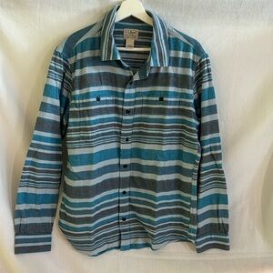 L.L. Bean, men stripe long sleeves,medium-regular